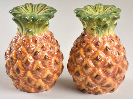 Tropical Pineapple Figural Salt & Pepper Set