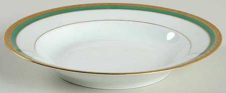 Green Band Rim Soup Bowl