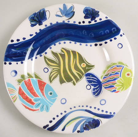 Neon Fish Dinner Plate