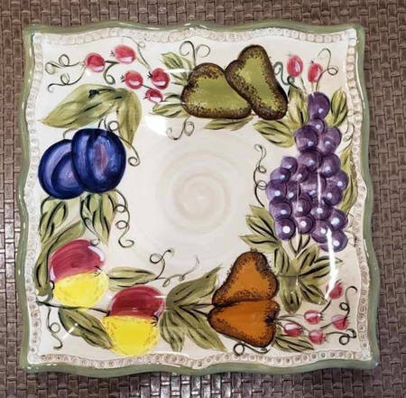 Francesca Square Dinner Plate
