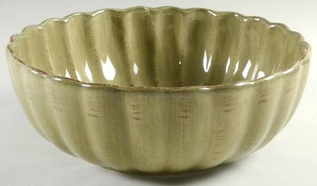 Lucca Green 11" Large Salad Serving Bowl