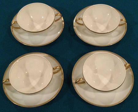 228 Flat Cream Soup Bowl & Saucer Set