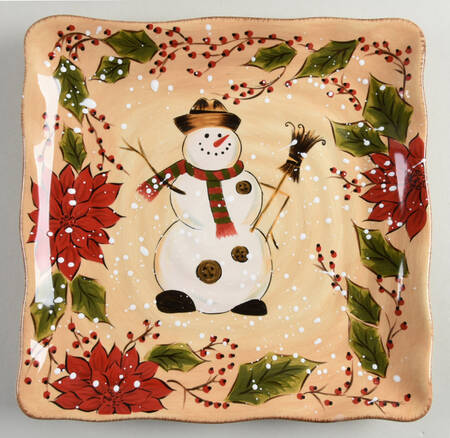 Snowstorm Square Dinner Plate