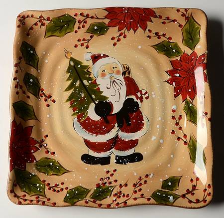 Snowstorm Square Dinner Plate