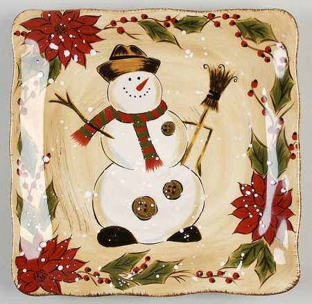 Snowstorm Square Salad Plate