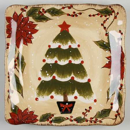 Snowstorm Square Salad Plate