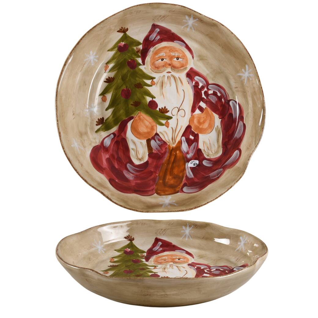 Old World Santa 14" Pasta Serving Bowl