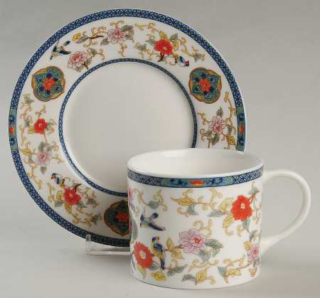 Canton Flat Cup & Saucer Set