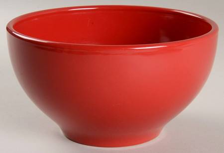 Over and Over Flame Red Soup/Cereal Bowl