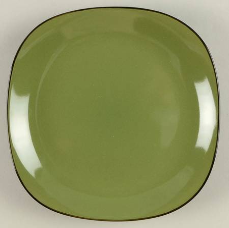 Bali Green (Brown Back) Salad Plate by Thomson
