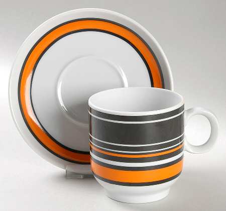 Viking Flat Cup & Saucer Set