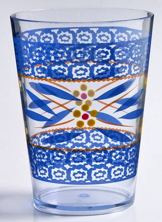 Old World Blue Melamine Tall Tumbler