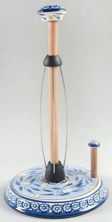 Old World Blue Paper Towel Holder