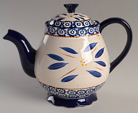 Old World Blue Teapot & Lid