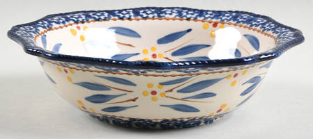 Old World Blue Scalloped Soup/Cereal Bowl
