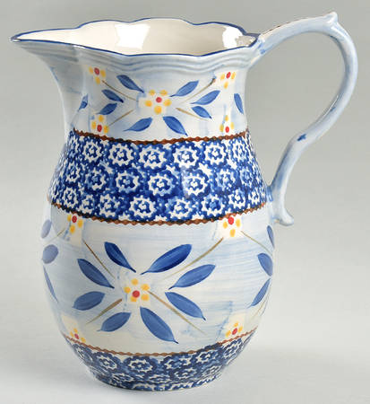 Old World Blue 48 Oz Pitcher