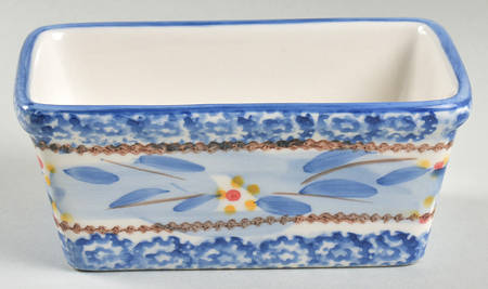 Old World Blue 5" Rectangular Baker