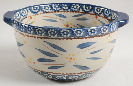 Old World Blue 6" 1 Qt Round Bowl
