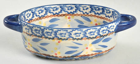 Old World Blue 9 Oz Individual Oval Casserole No Lid