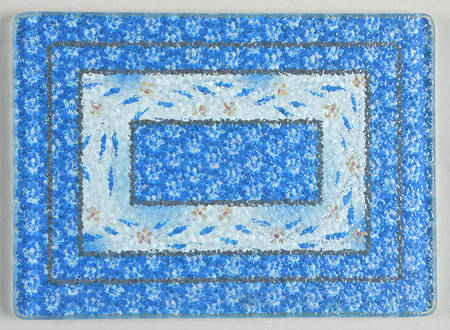 Old World Blue Glass Trivet for 7" Rectangular Baker