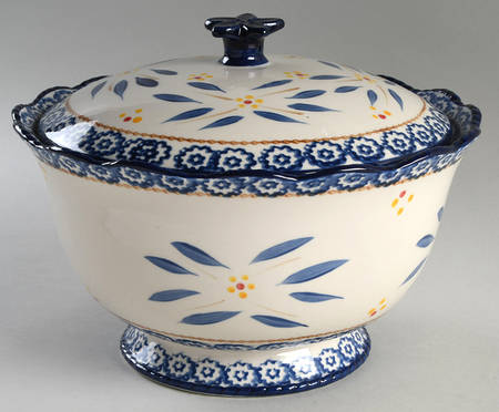 Old World Blue Tureen & Lid