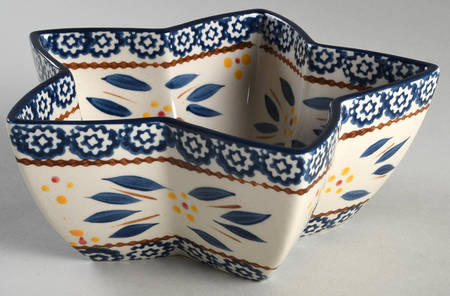 Old World Blue Star Shaped Bowl