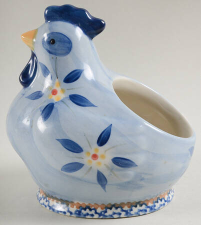 Old World Blue Figural Spice Jar No Lid