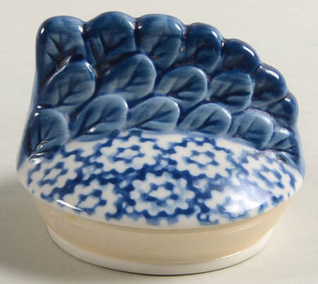 Old World Blue Lid for Figural Spice Jar