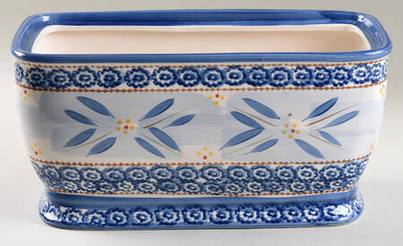 Old World Blue Bread Box No Lid