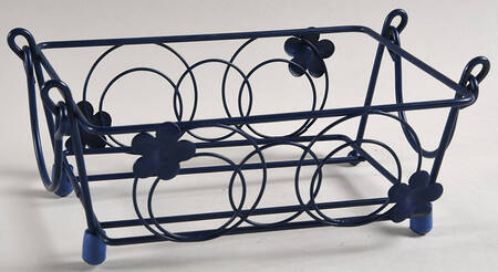 Old World Blue Metal Stand for 8" Rectangular Handled Baker