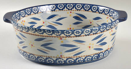 Old World Blue 10" Round Baker