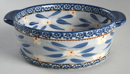 Old World Blue 7" Round Baker