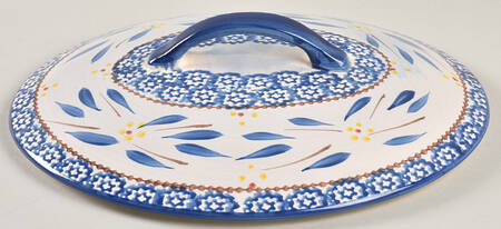 Old World Blue Lid for 2.5 Quart Oval Covered Casserole