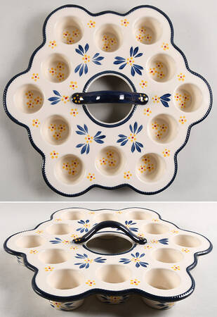 Old World Blue Muffin Pan (Holds 12 Mini Muffins)