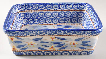 Old World Blue 8" Square Baker