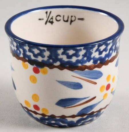 Old World Blue 1/4 Cup Measuring Cup