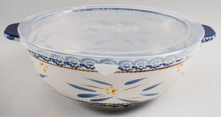 Old World Blue 8" Mixing Bowl & Plastic Lid (MB8 & MB8PL)