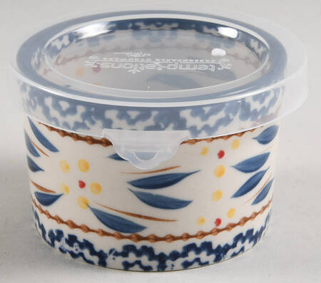 Old World Blue Condiment Dish & Lid