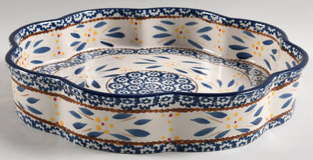 Old World Blue 12" Fluted Cake Pan