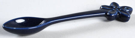 Old World Blue All Ceramic Sugar Spoon