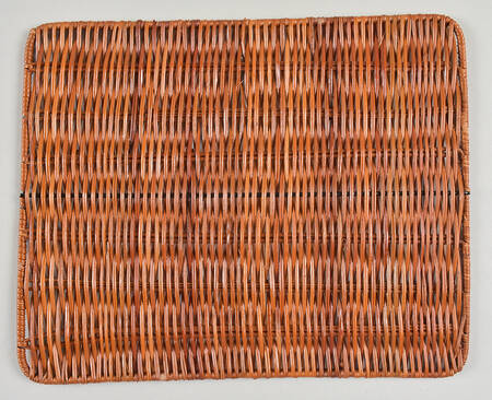 Old World Blue Wicker Trivet for 13" Rectangular Baker
