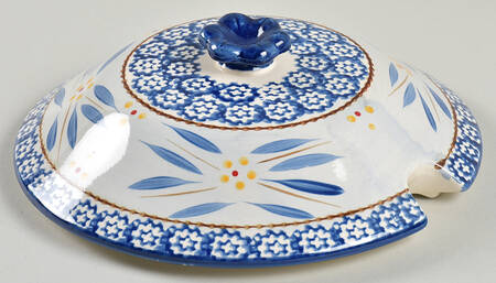 Old World Blue Lid for Tureen