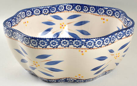 Old World Blue 10" Scalloped Bowl