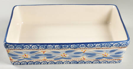 Old World Blue 13'' Rectangular Baker
