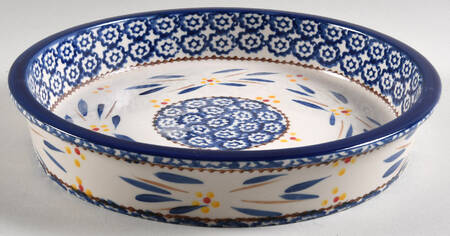 Old World Blue 9" Round Baker