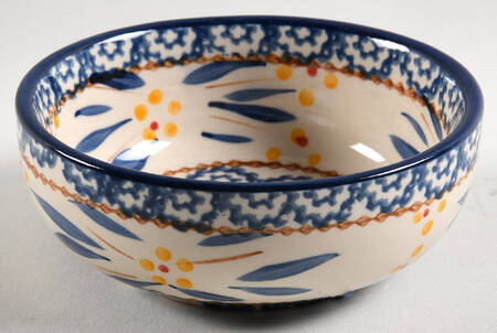 Old World Blue Round Center Bowl for 6 Piece Pedestal Server/Cake Set