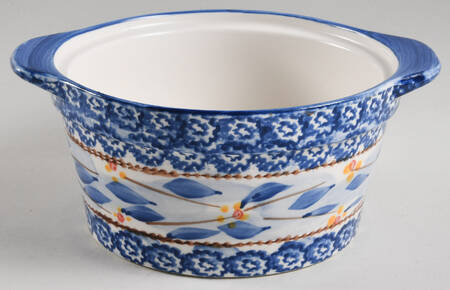 Old World Blue 1 Qt Round Casserole No Lid