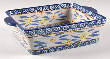 Old World Blue 8" Square Baker