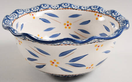 Old World Blue Scalloped Bowl