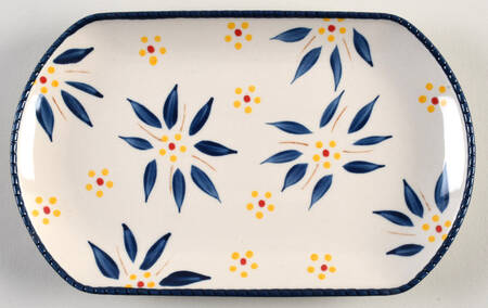 Old World Blue 9" Rectangular Serving Platter